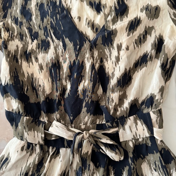 CHARLIE JADE Romper with Belt BLK/GRN/Cream Size Small - Picture 4 of 8